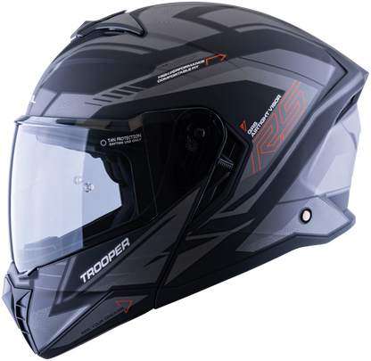 Casco KONTROL Trooper RS Gris Rojo