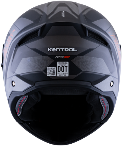 Casco KONTROL Trooper RS Gris Rojo
