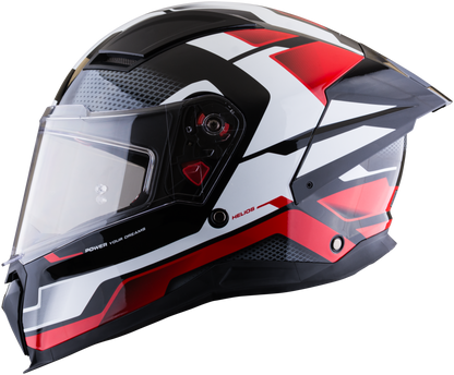 Casco XSPORTS Helios Asphalt Negro Rojo Blanco