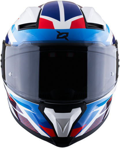 Casco XSPORTS Helios Circuit Blanco Rojo Azul