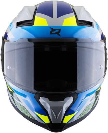 Casco XSPORTS Helios Circuit Gris Azul Amarillo