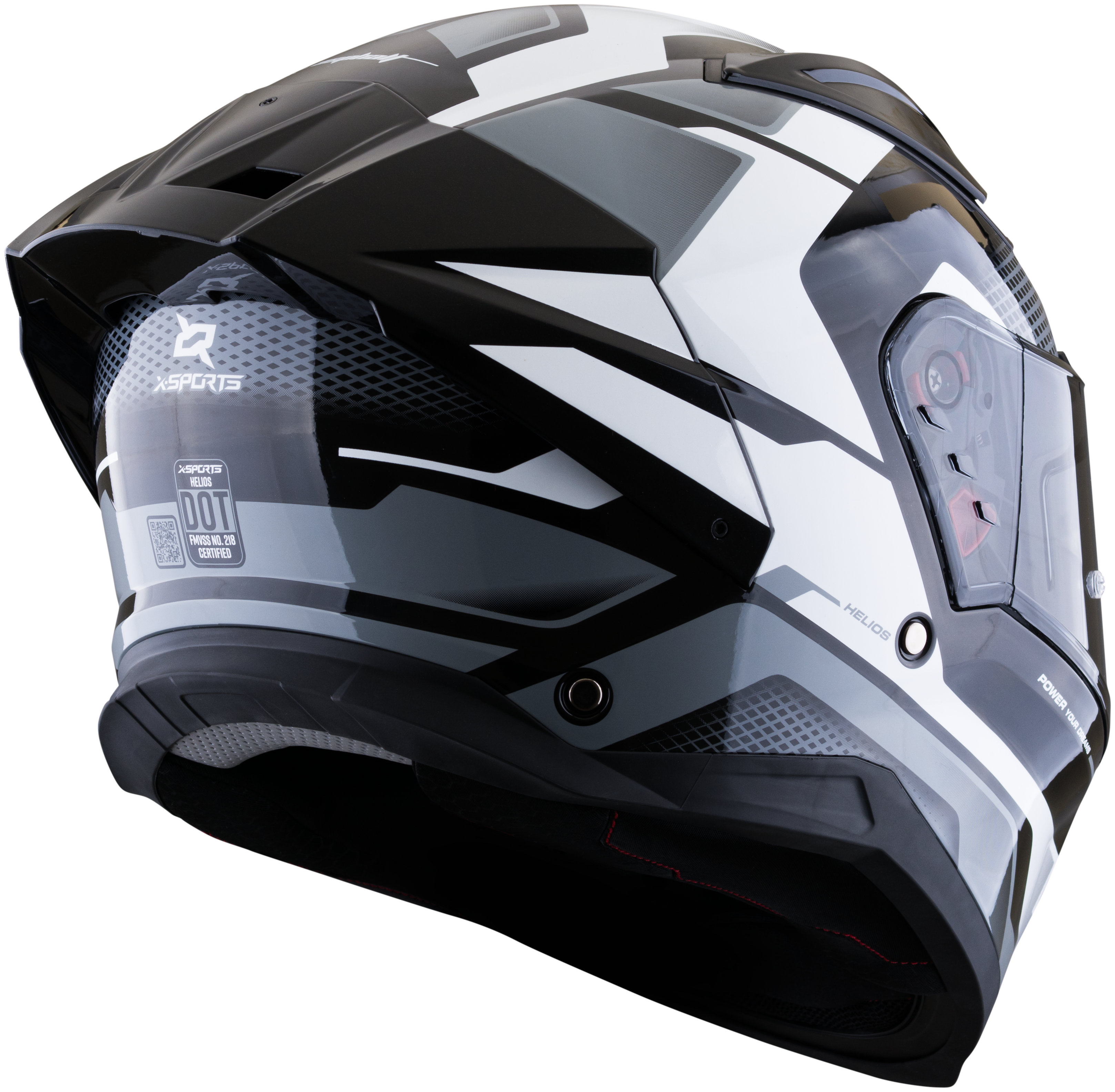Casco XSPORTS Helios Asphalt Negro Gris Mate