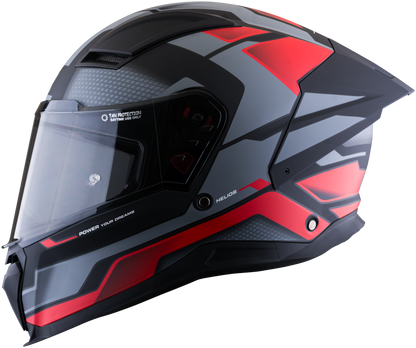 Casco XSPORTS Helios Asphalt Negro Rojo