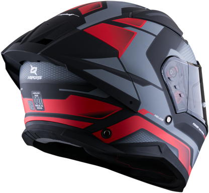 Casco XSPORTS Helios Asphalt Negro Rojo