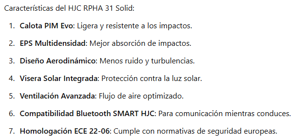 CARACTERISTICAS RPHA31SOLID
