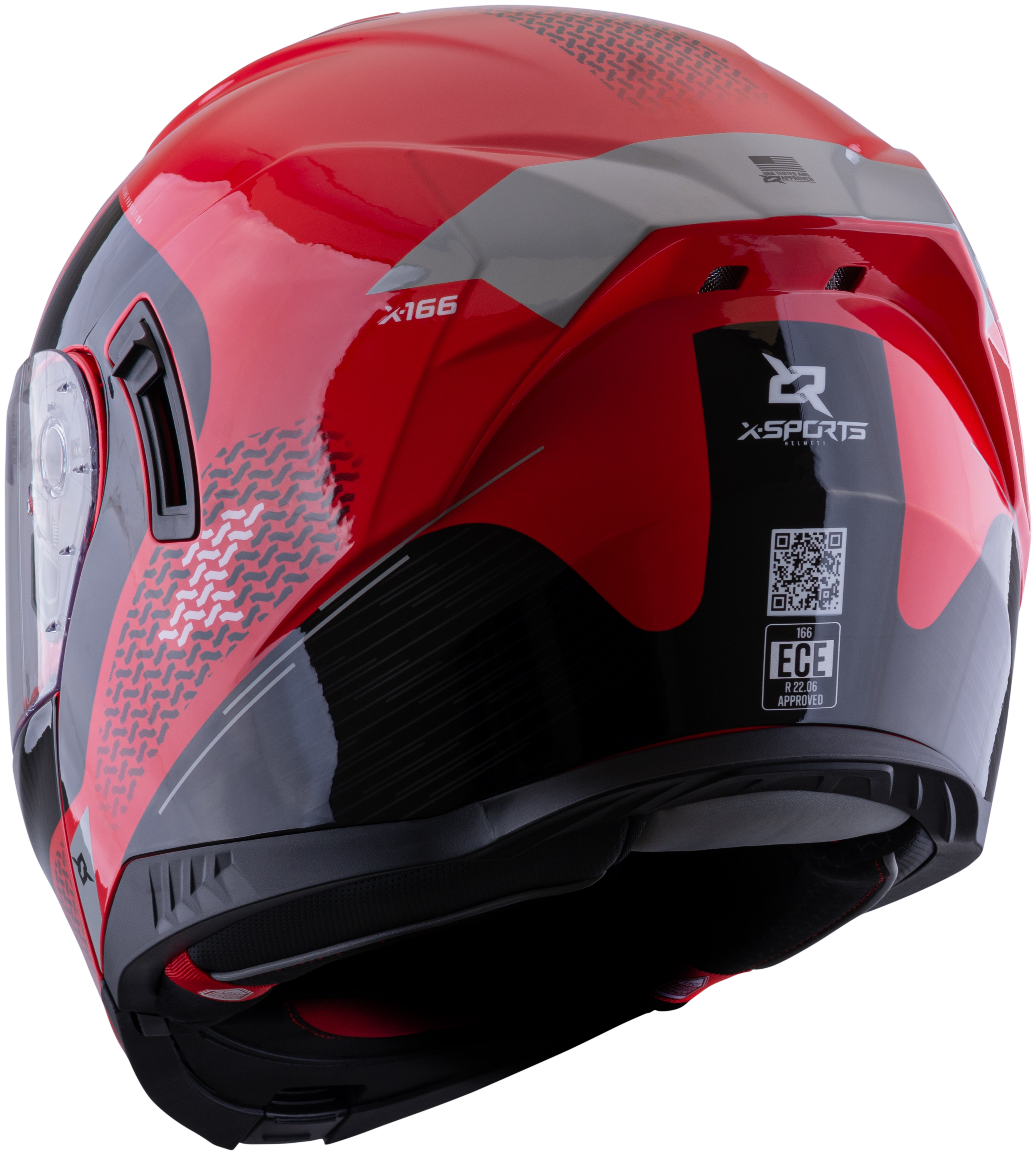Casco XSPORTS 166 Toursafe Rojo Brillante