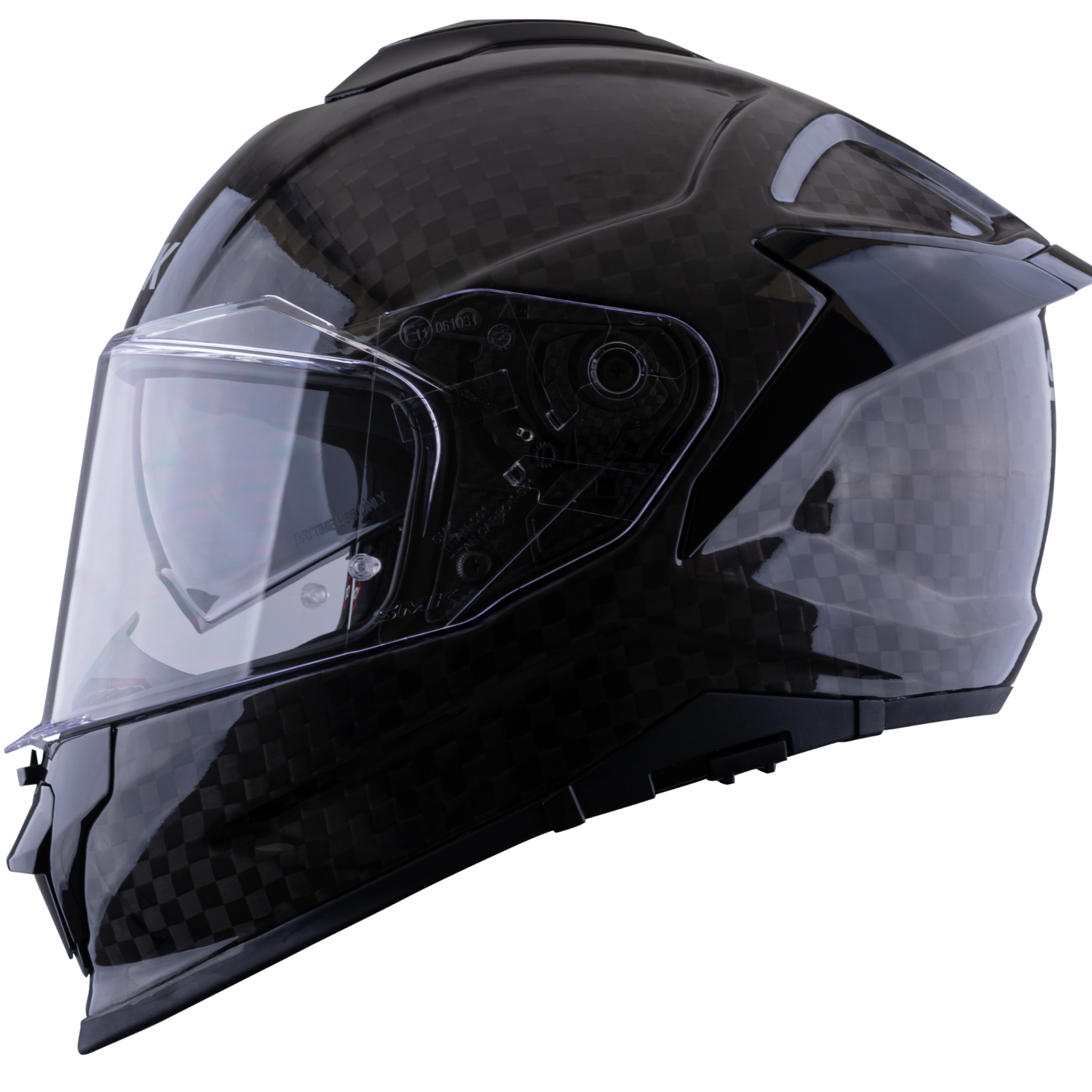 Casco SMK Titan Carbon Negro Brillante