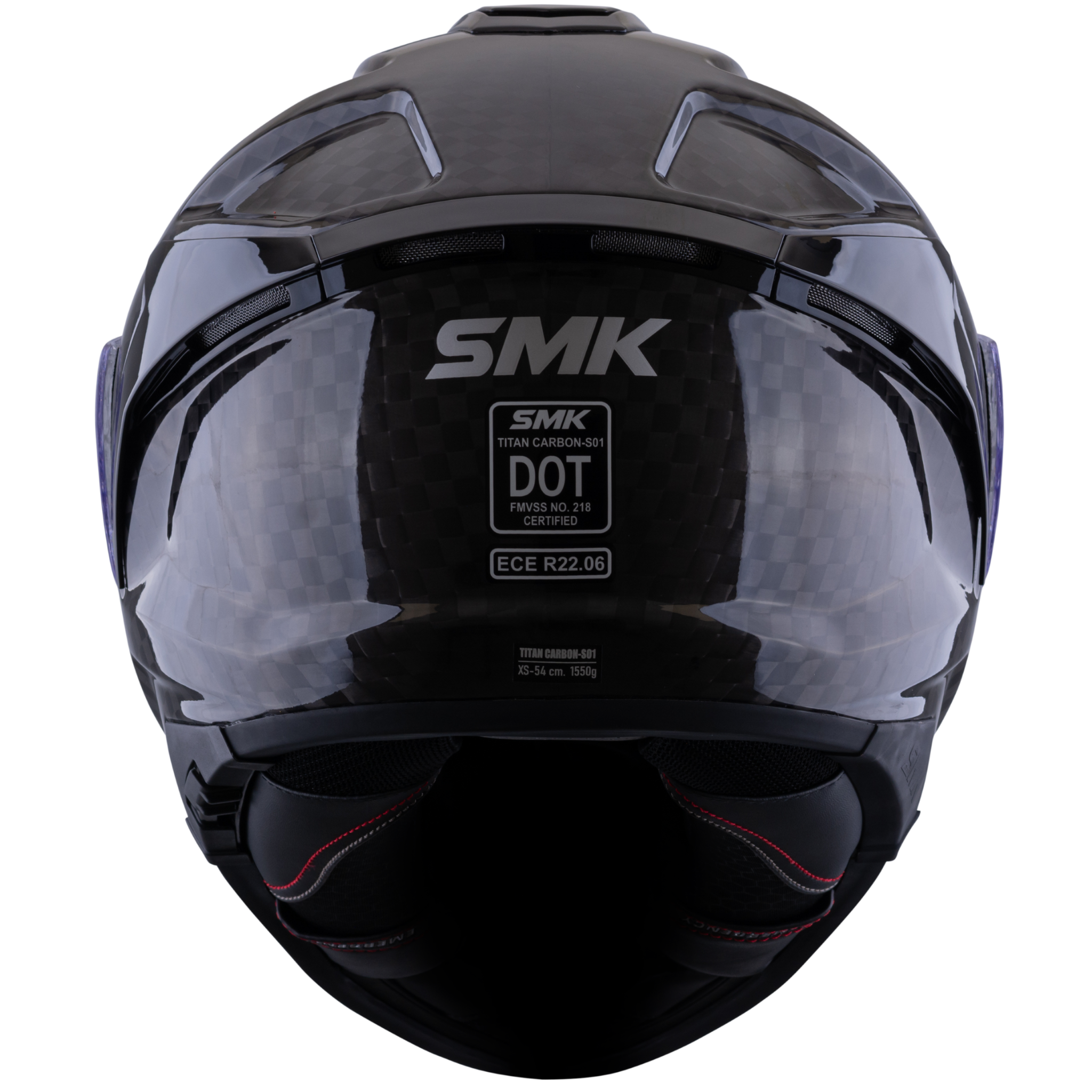 Casco SMK Titan Carbon Negro Brillante