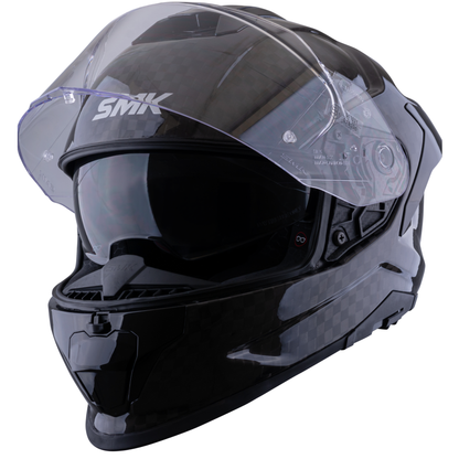 Casco SMK Titan Carbon Negro Brillante