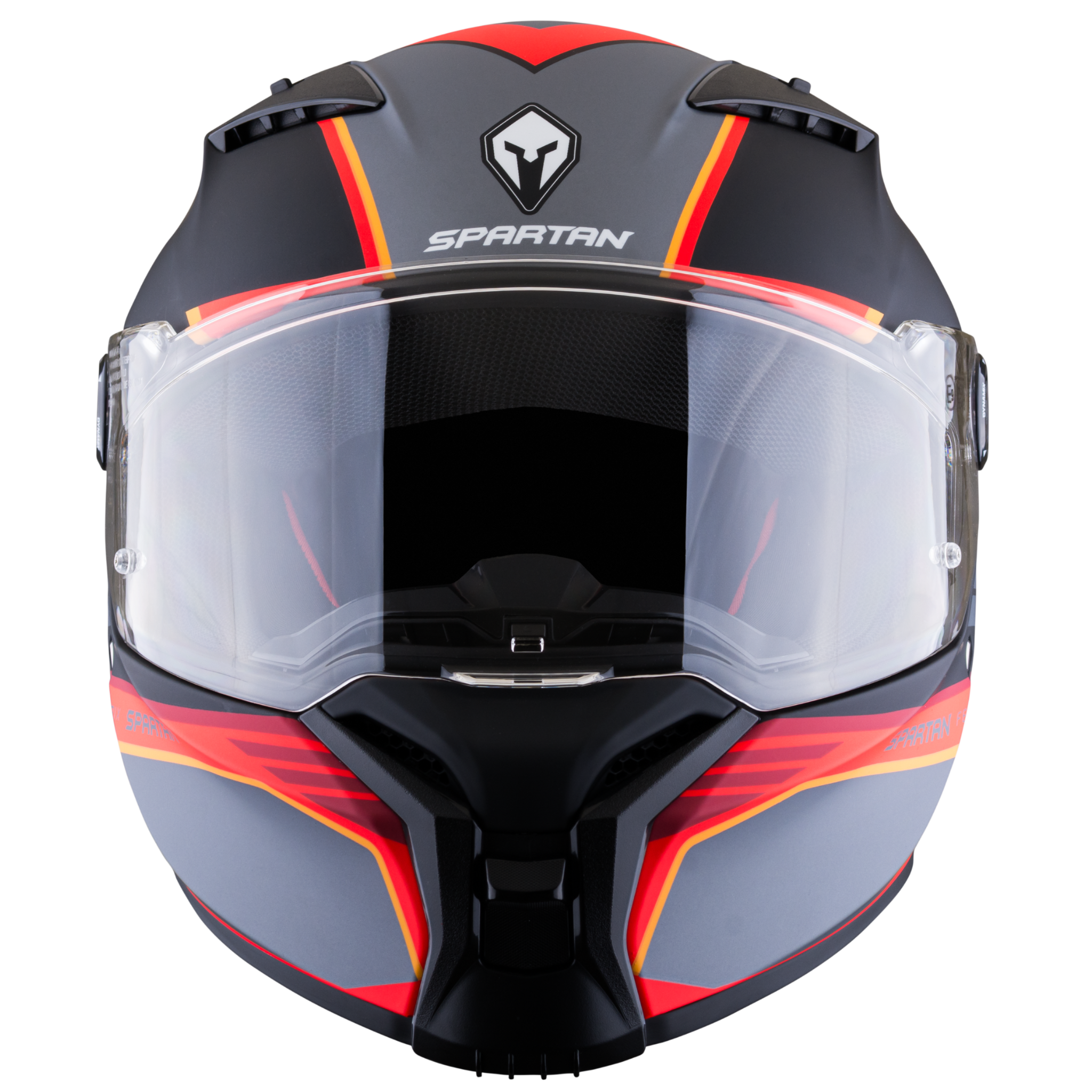 Casco SPARTAN Fenix Slab Negro Gris Rojo