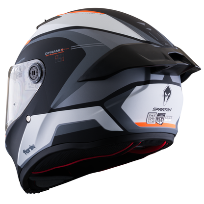 Casco SPARTAN Fenix  Turb Negro Gris Naranja