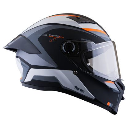 Casco SPARTAN Fenix  Turb Negro Gris Naranja
