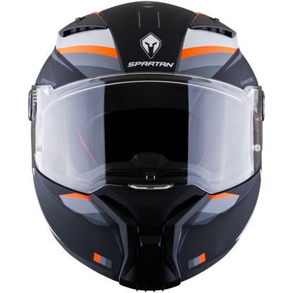 Casco SPARTAN Fenix  Turb Negro Gris Naranja