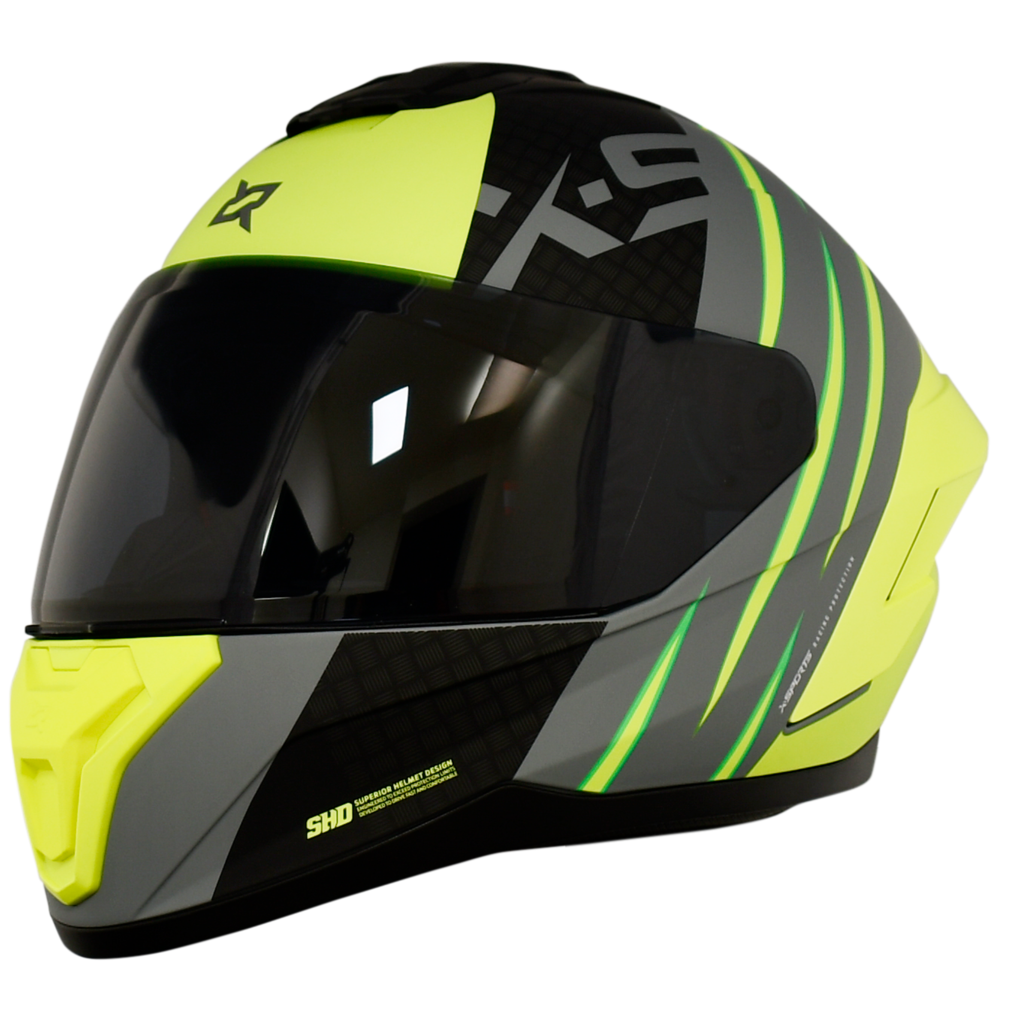 Casco Xsports M75 Vrave Amarillo Brillante