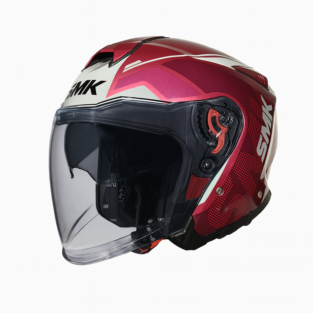 Casco SMK GTJ Tourer Rojo Blanco