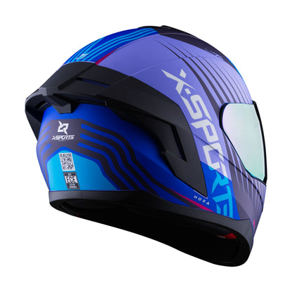 Casco XSPORTS M75 Hoxa Azul Morado