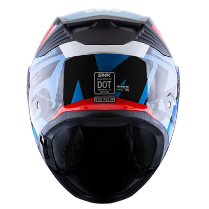 Casco SMK Gullwing Charger Azul Rojo Blanco