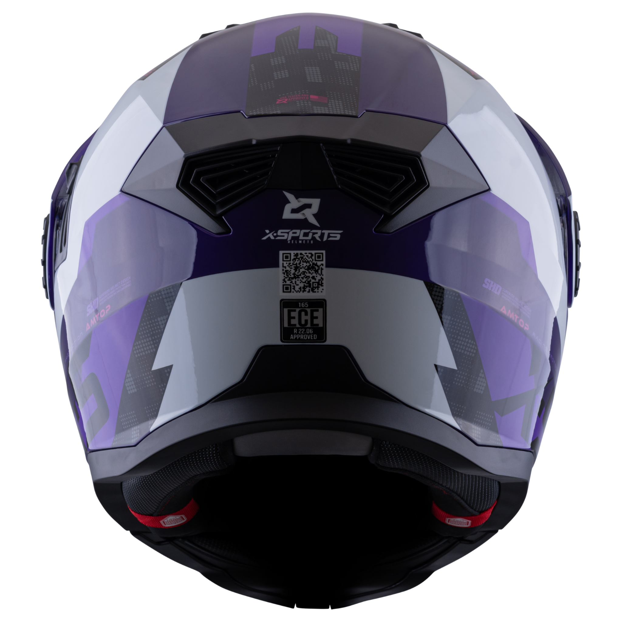 Casco XSPORTS X-165 Amptop Gris Morado