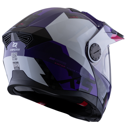 Casco XSPORTS X-165 Amptop Gris Morado