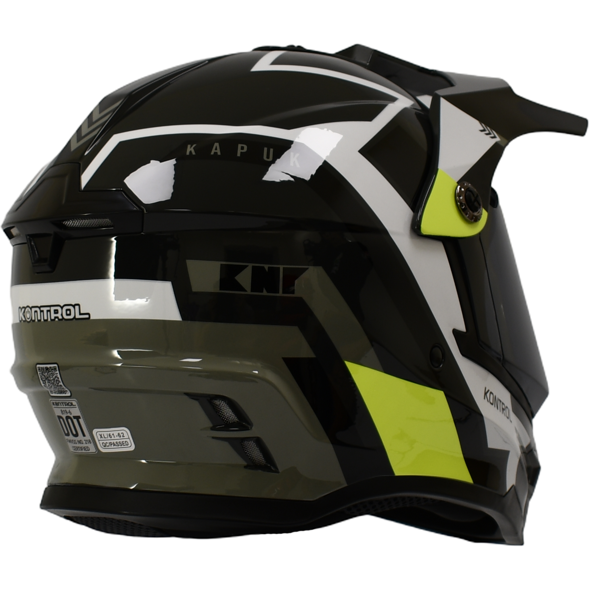 Casco Kontrol 819-6 Kapuk Negro Verde