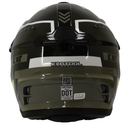 Casco Kontrol 819-6 Kapuk Negro Verde