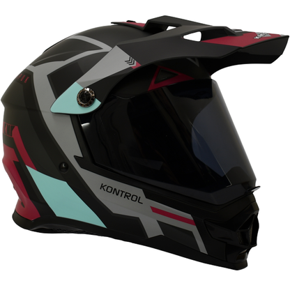 Casco Kontrol 819-6 Kapuk Negro Rosado