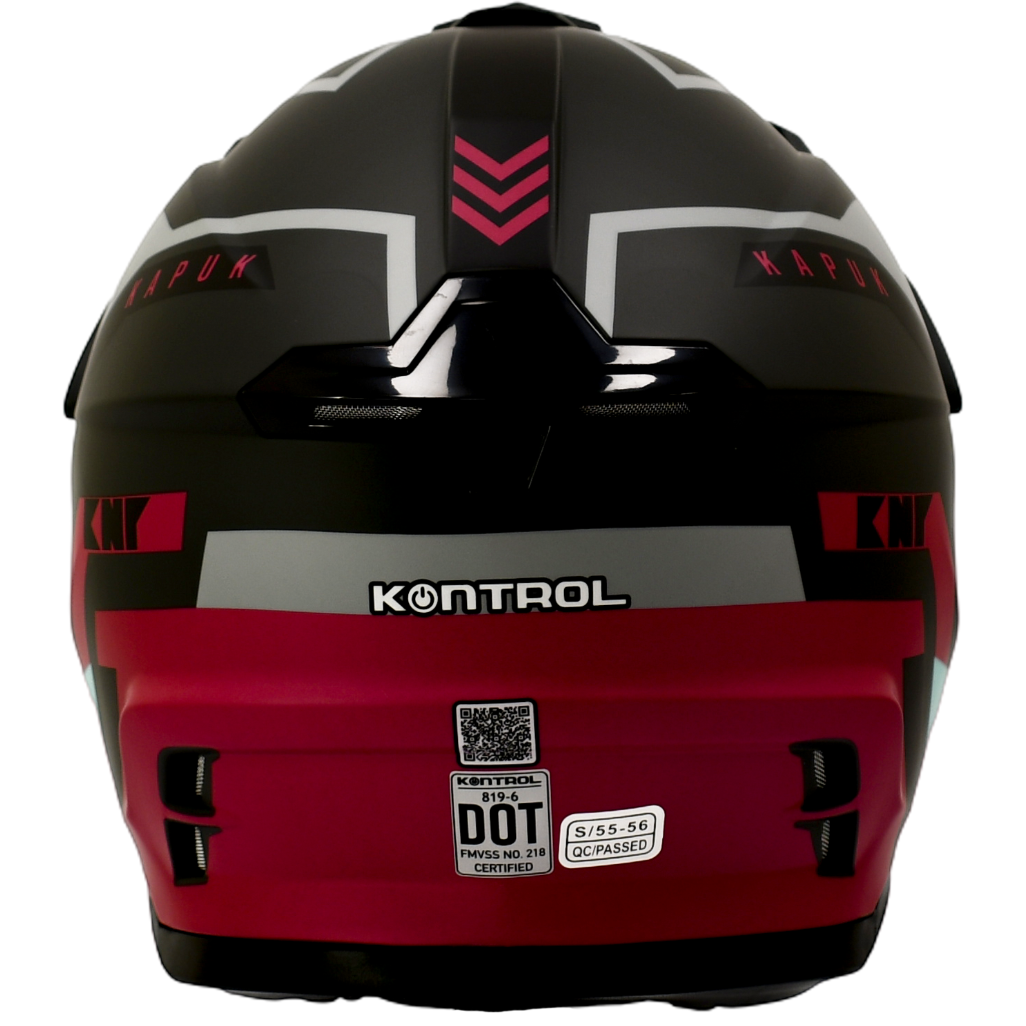 Casco Kontrol 819-6 Kapuk Negro Rosado