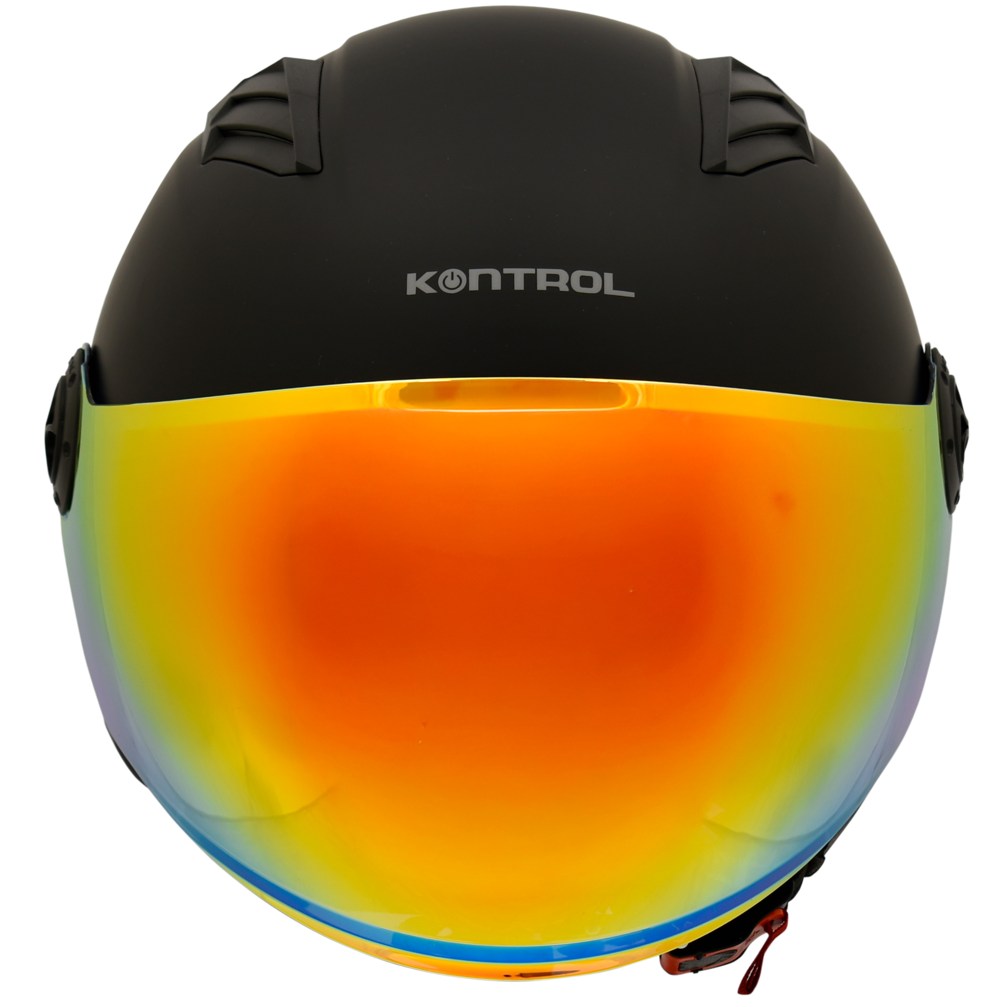 Casco Kontrol 236 Reloaded Negro Mate Visor Rojo