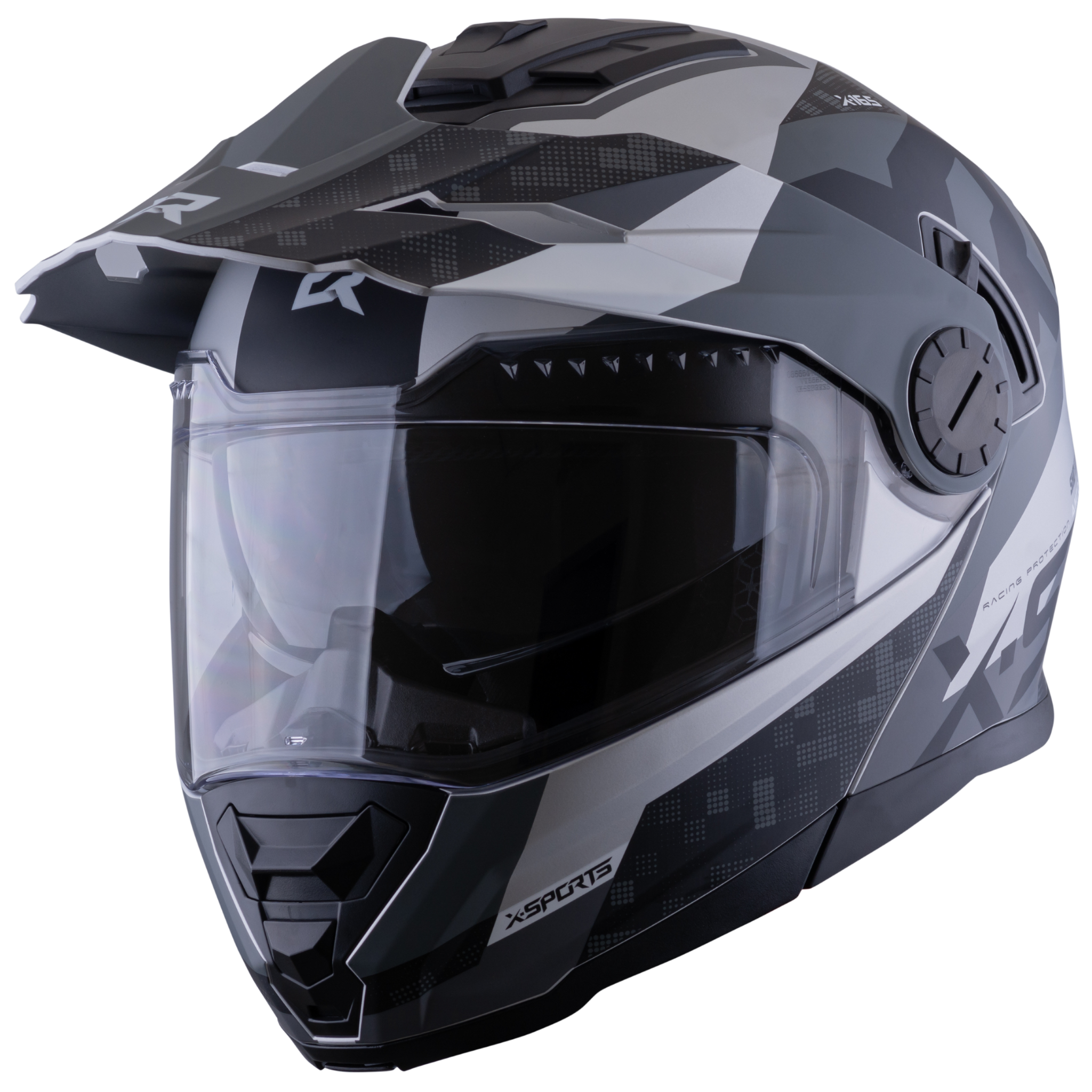 Casco Xsports 165 Amptop Gris Negro Mate