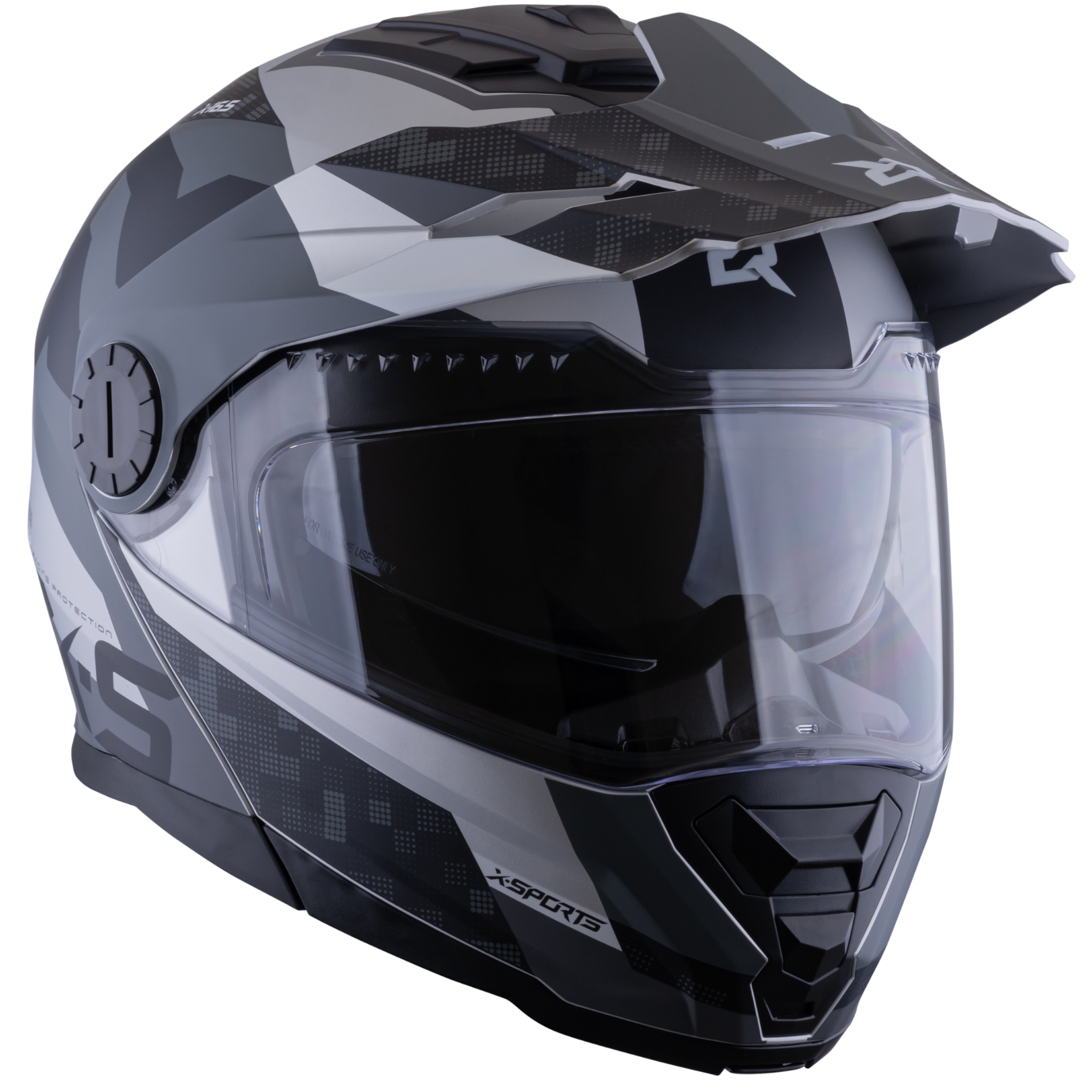 Casco Xsports 165 Amptop Gris Negro Mate