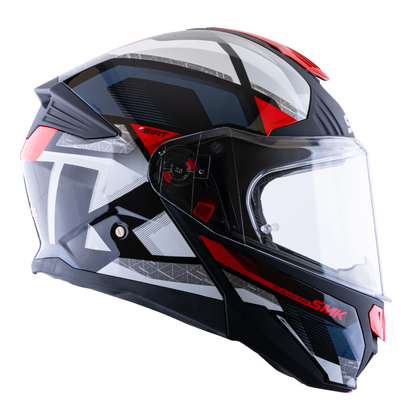 Casco SMK Gullwing Charger Blanco Gris Rojo