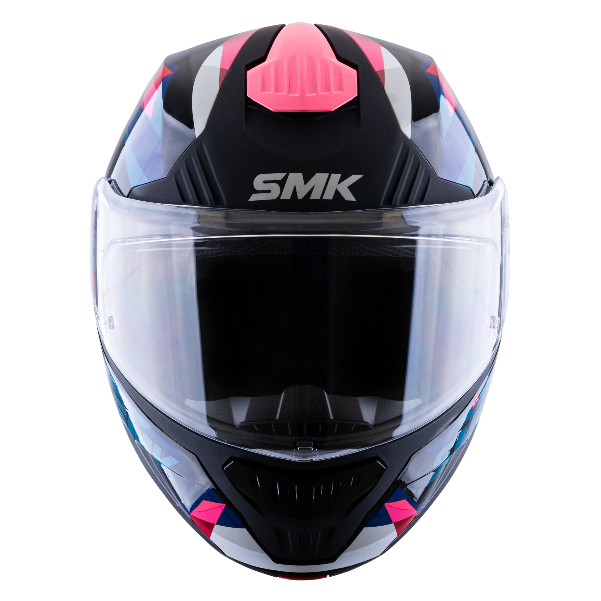 Casco SMK Gullwing Charger Negro Azul Rosa