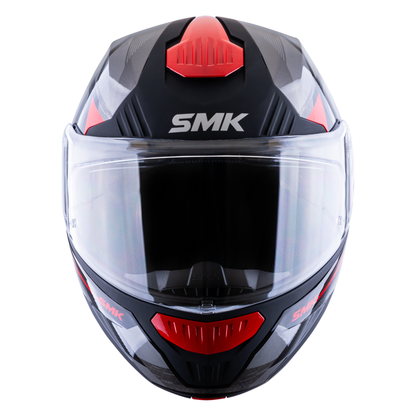 Casco SMK Gullwing Charger Rojo Gris Negro