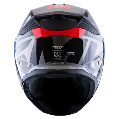 Casco SMK Gullwing Charger Rojo Gris Negro