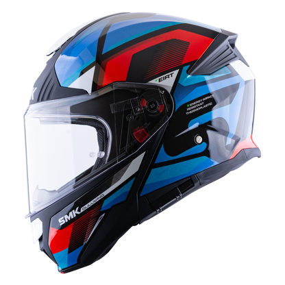 Casco SMK Gullwing Charger Azul Rojo Blanco