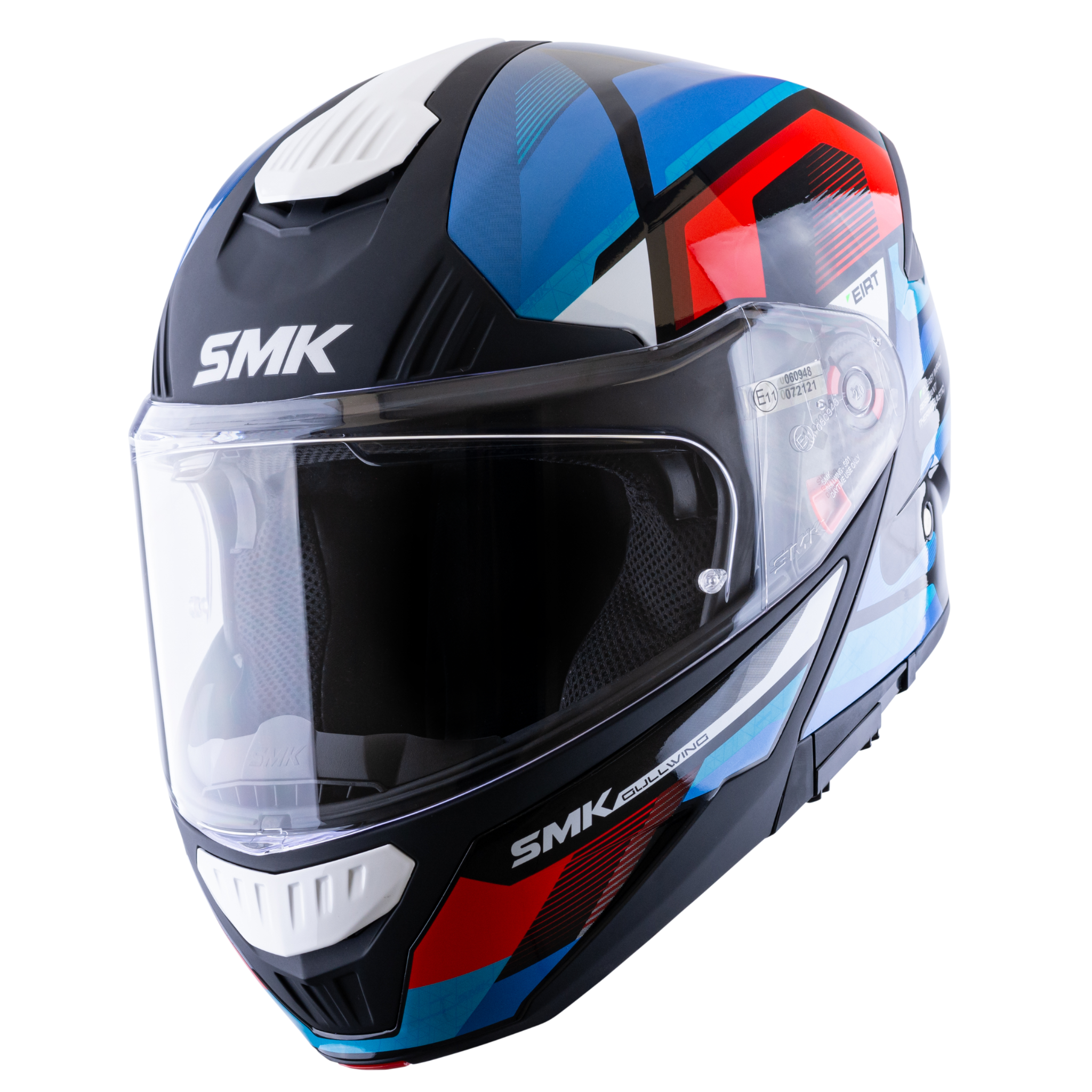 Casco SMK Gullwing Charger Azul Rojo Blanco
