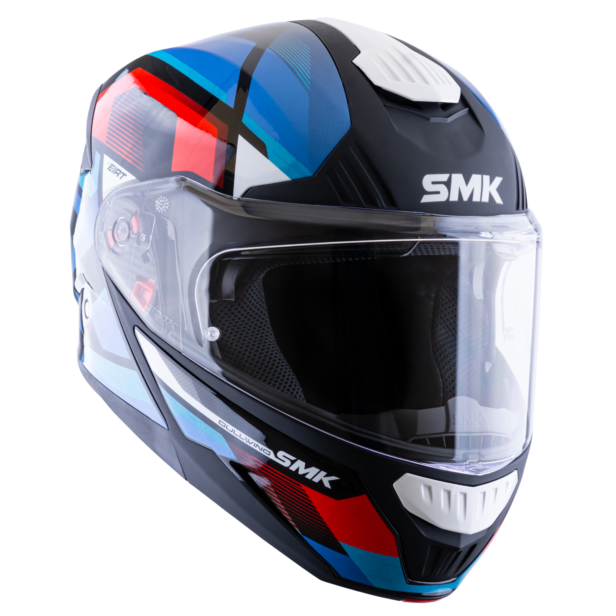 Casco SMK Gullwing Charger Azul Rojo Blanco