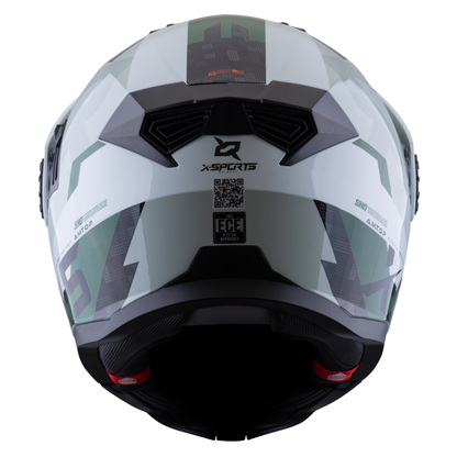 Casco xsports X165 Amptop Gris Naranja Brillante