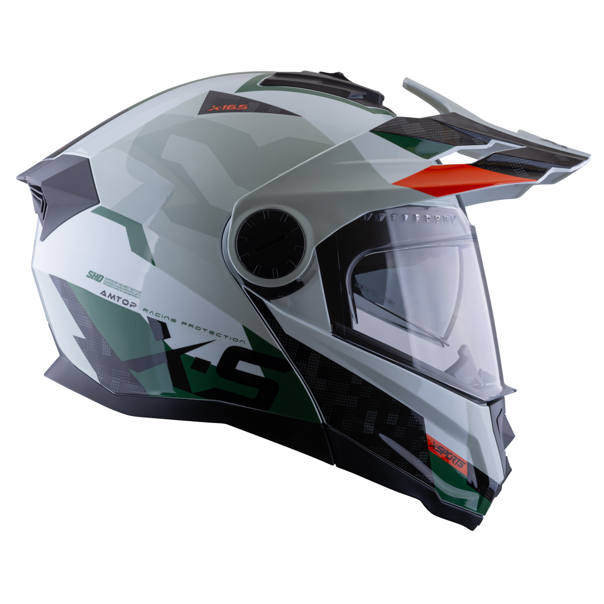 Casco xsports X165 Amptop Gris Naranja Brillante