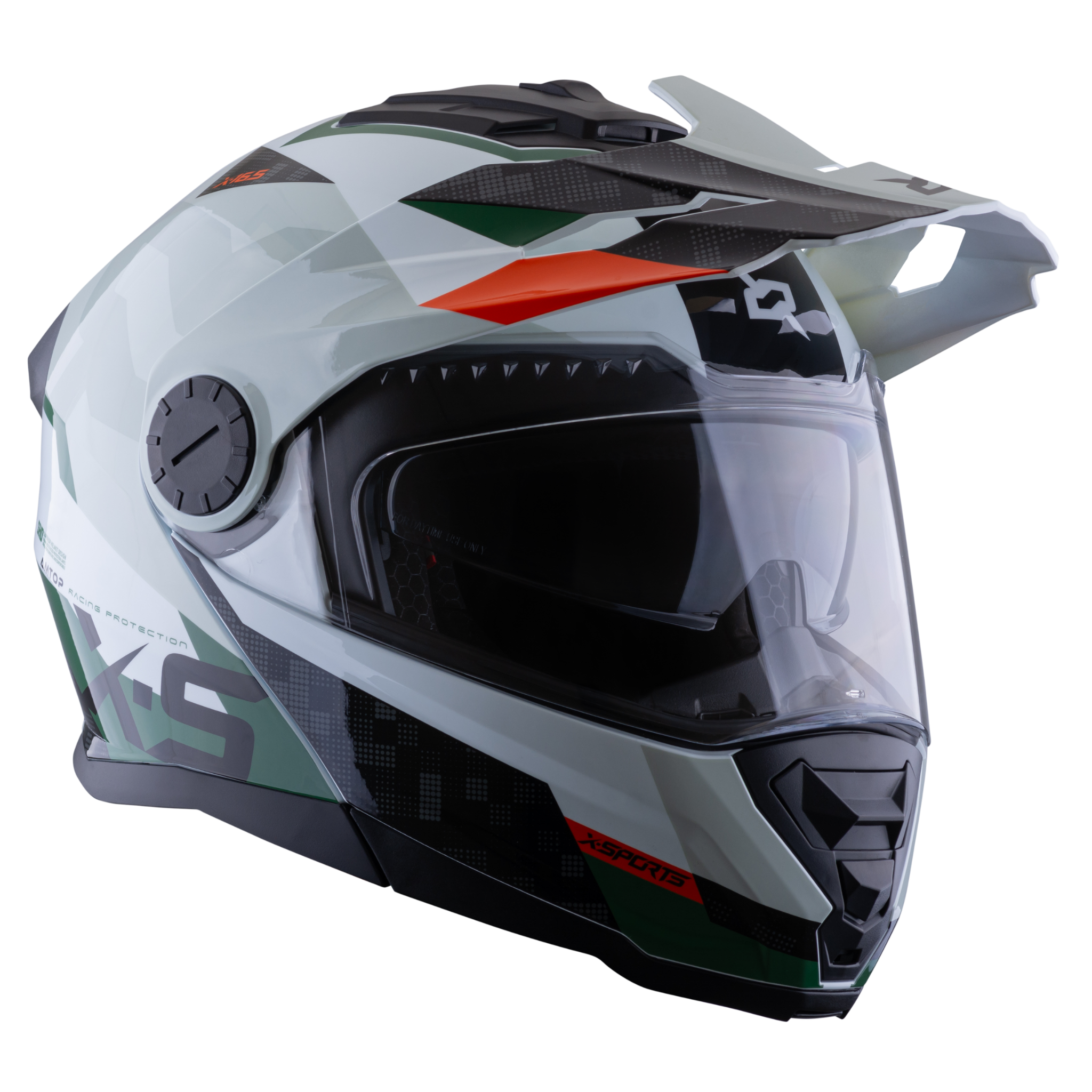 Casco xsports X165 Amptop Gris Naranja Brillante