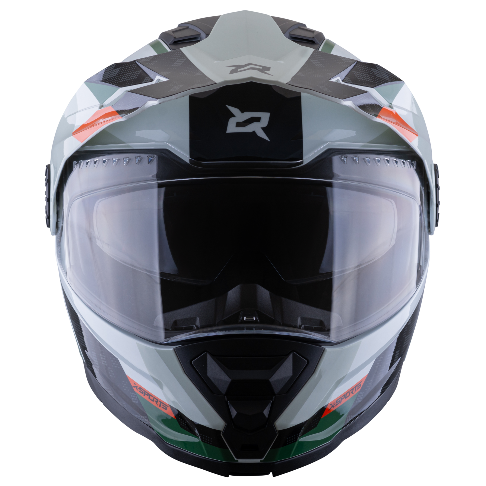 Casco xsports X165 Amptop Gris Naranja Brillante