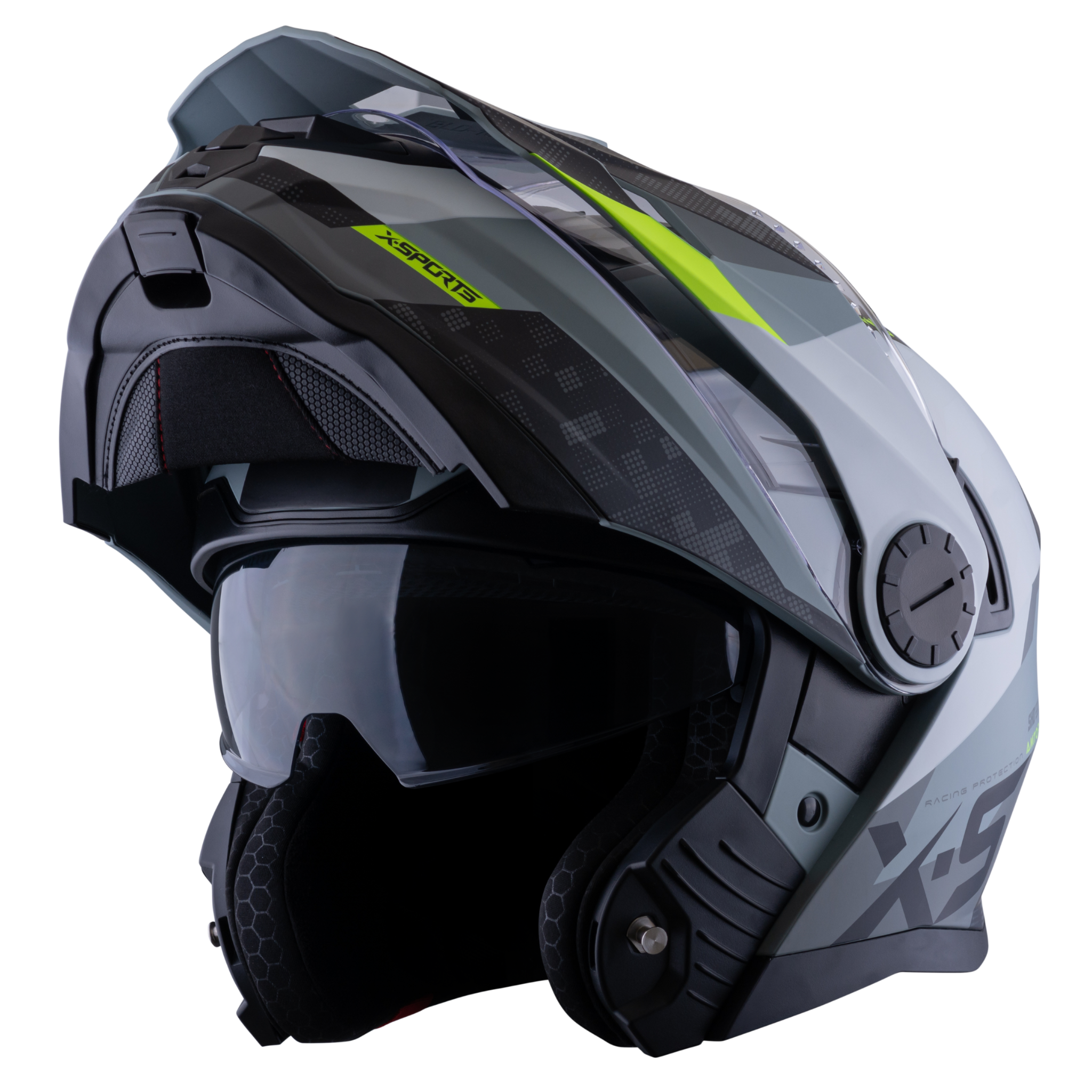 Casco XSPORTS X-165 Amptop Gris Amarillo