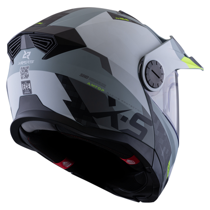 Casco Xsports X-165 Amptop Gris Amarillo