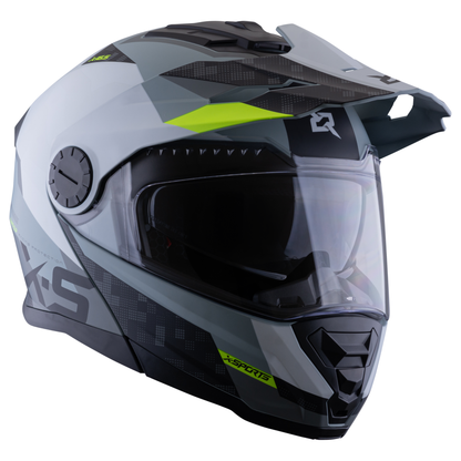 Casco Xsports X-165 Amptop Gris Amarillo