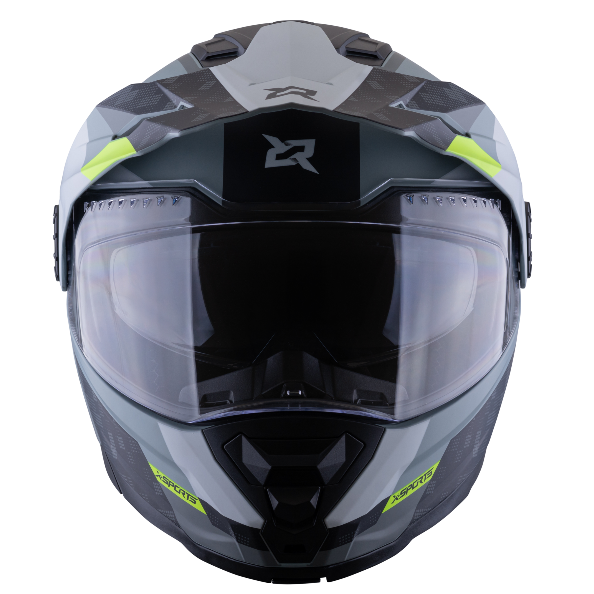 Casco XSPORTS X-165 Amptop Gris Amarillo