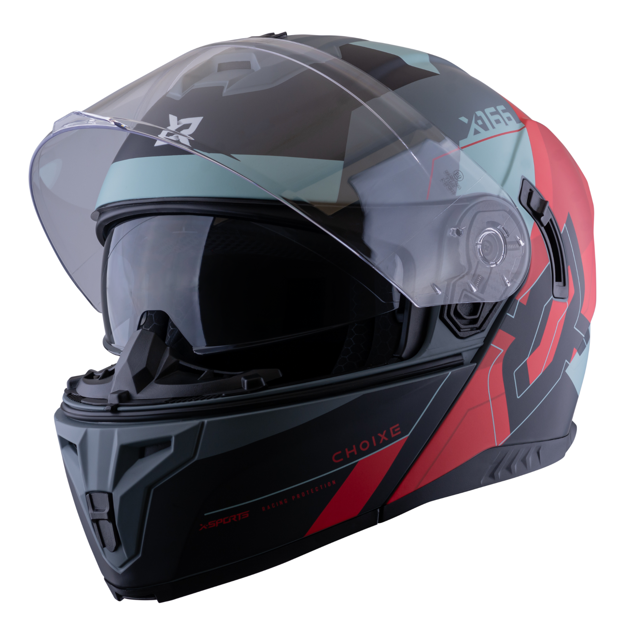 Casco Xsports  166 Choixe Gris Rojo