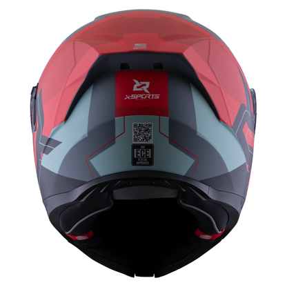 Casco Xsports  166 Choixe Gris Rojo