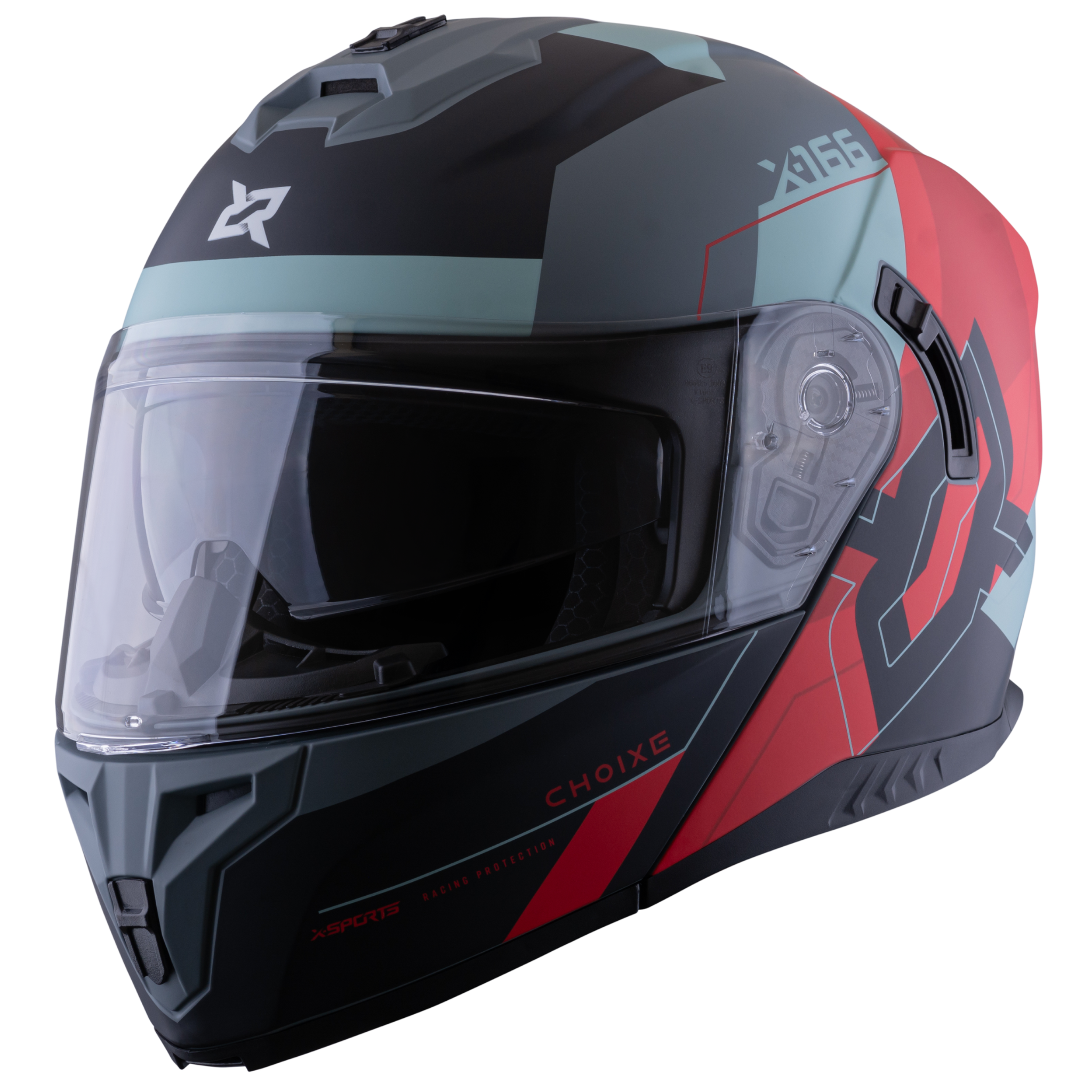 Casco Xsports  166 Choixe Gris Rojo
