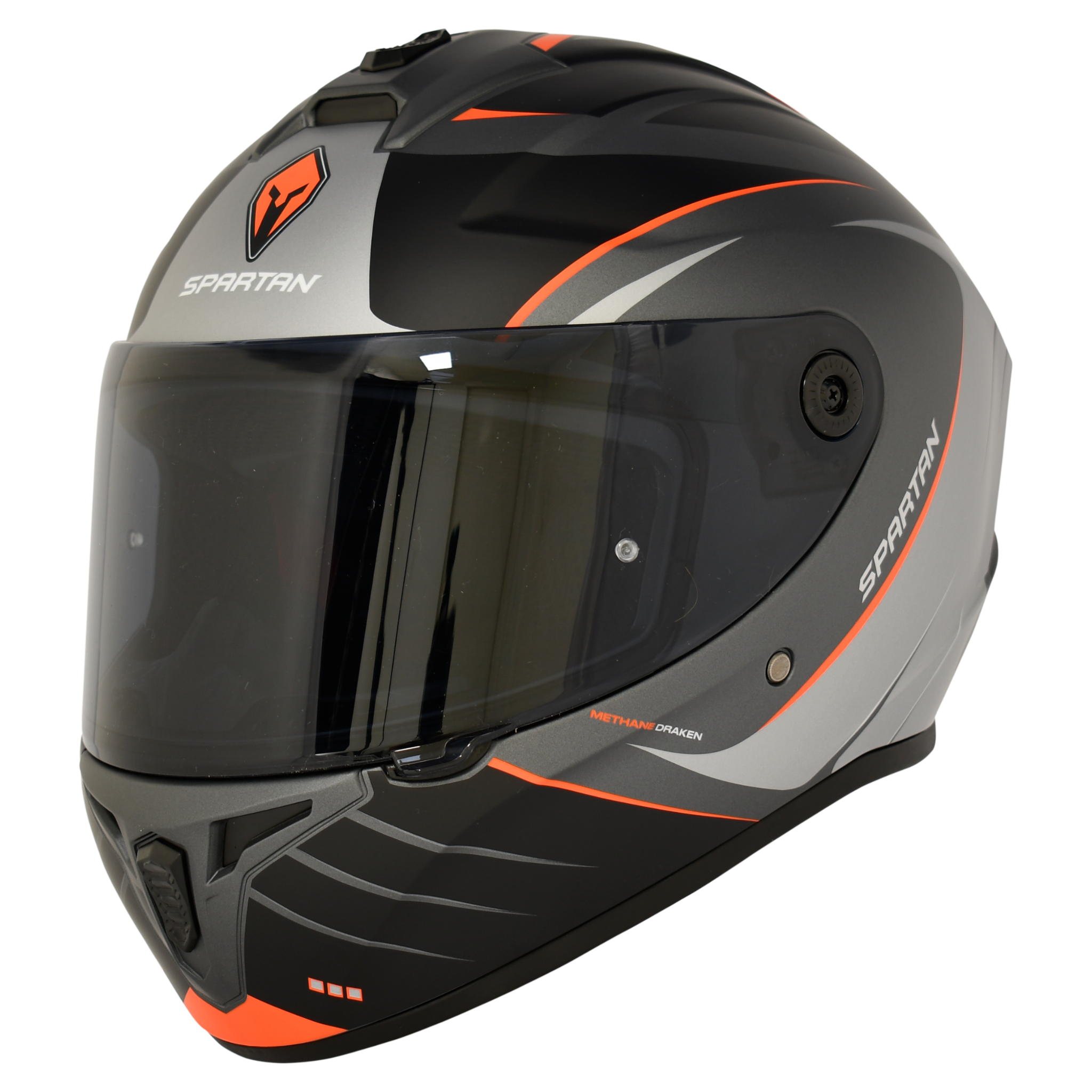 Casco Spartan Draken S Methane Gris Rojo