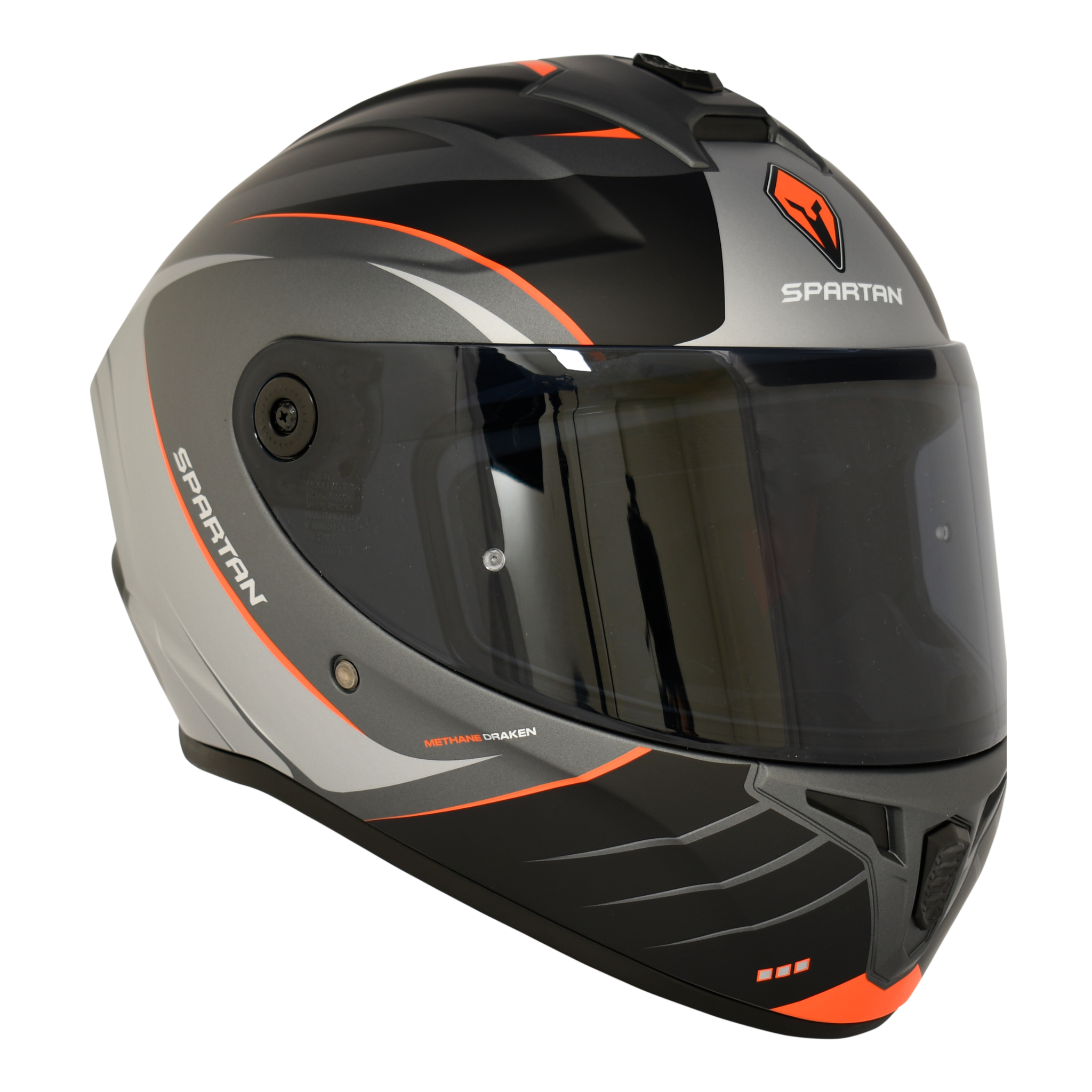 Casco Spartan Draken S Methane Gris Rojo